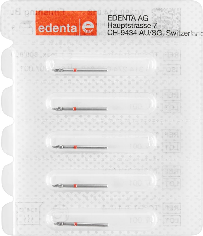 HM-Finierer TC390  Packung  5 Stück rot, 12 Schneiden, FG, Figur 274 Flamme, 3,7 mm, ISO 018