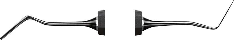 DEPPELER flexibler Spatel  Stück  mit schneidender Kante, ADEP Griff, schwarz