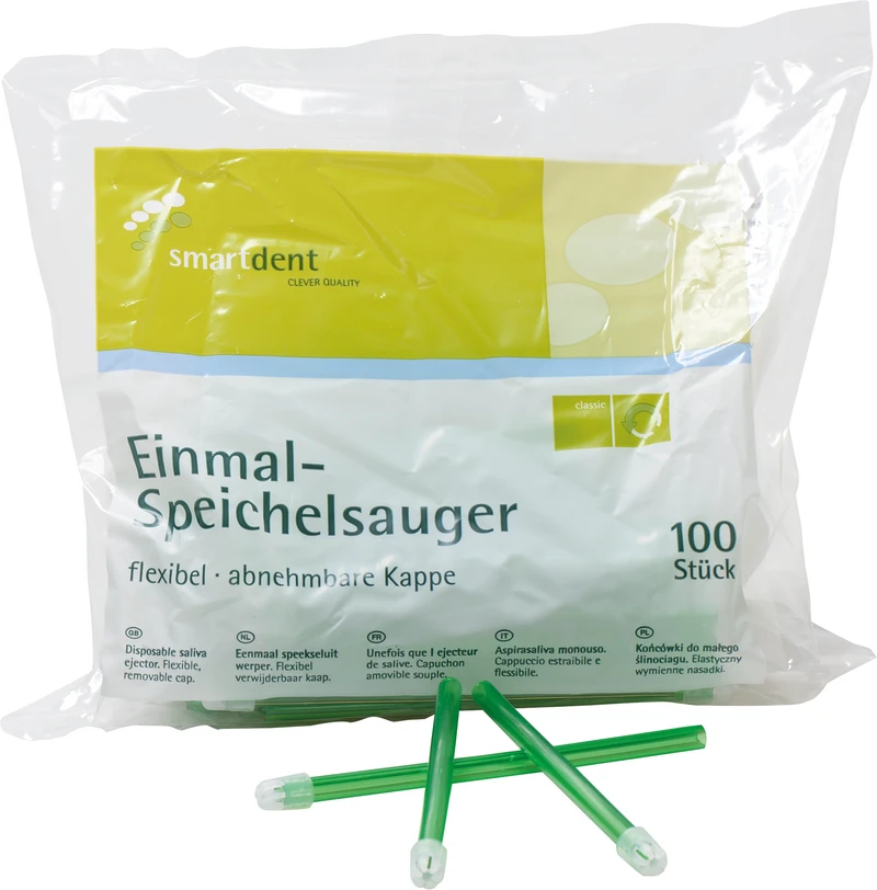 smart Speichelsauger  Packung  100 Stück grün