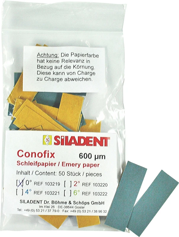 Conofix  Packung  50 Stück 0°, 600 µm