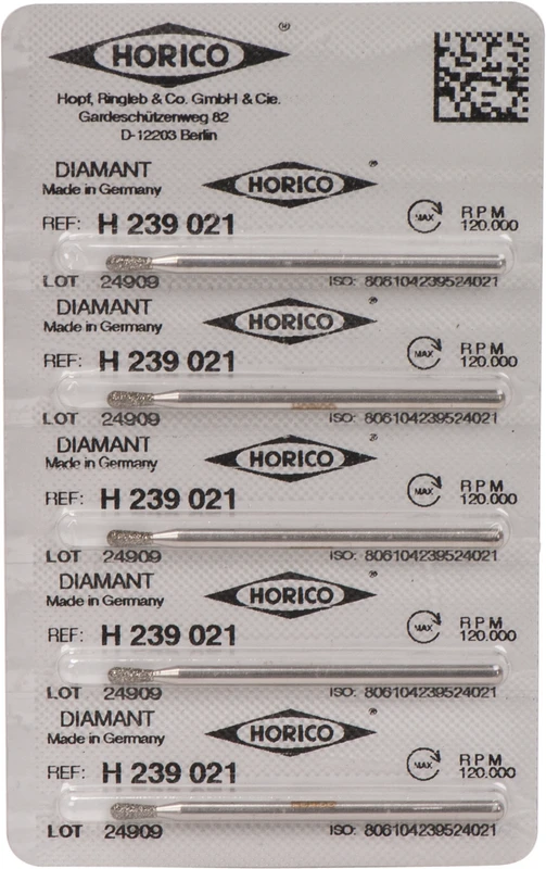 Diamantschleifer H 239  Packung  5 Stück HP, Figur 239, 5 mm, ISO 021