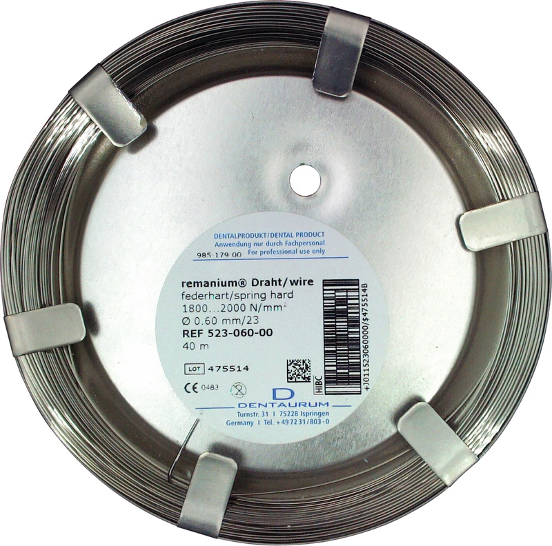 remanium® Draht  Laborrolle  rund, federhart, Ø 0,60 mm