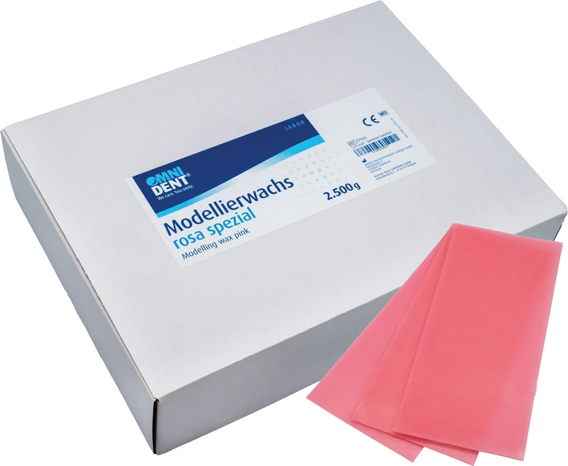 Modellierwachs rosa Spezial  Packung  2,5 kg, 1,25 mm