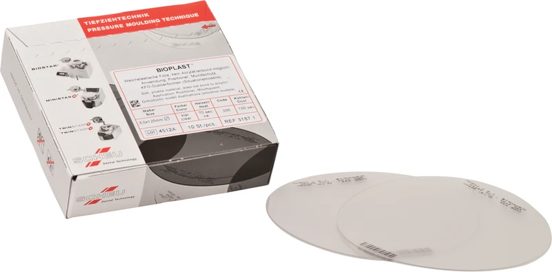 BIOPLAST®  Packung  10 Stück klar, rund, Ø 125 mm, Stärke 3 mm