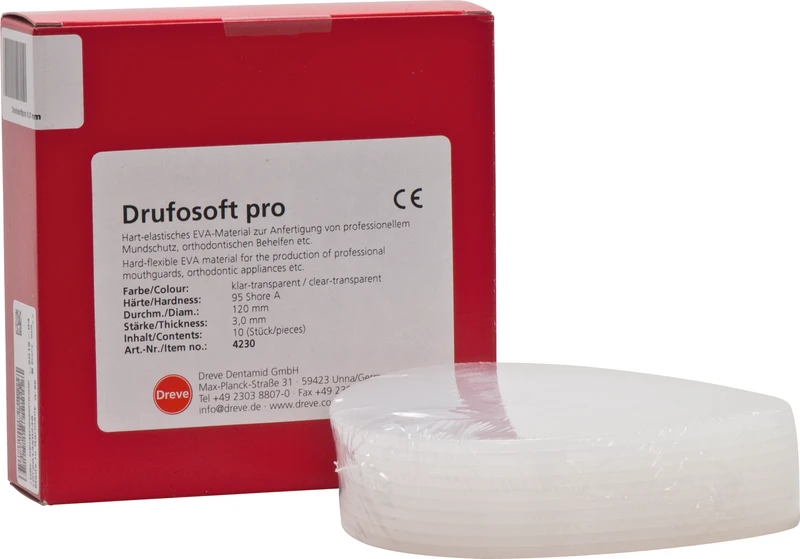 Drufosoft® pro  Packung  10 Stück transparent Ø 120 mm, Stärke 3 mm