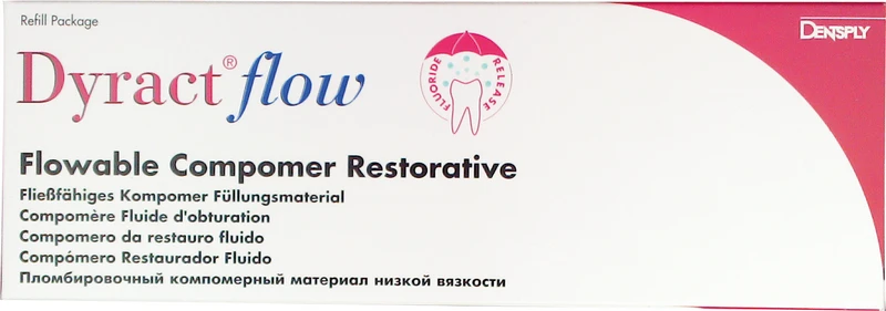 Dyract® flow  Nachfüllpackung  2 x 1 ml Spritze O-A3, 25 Applikatornadeln schwarz