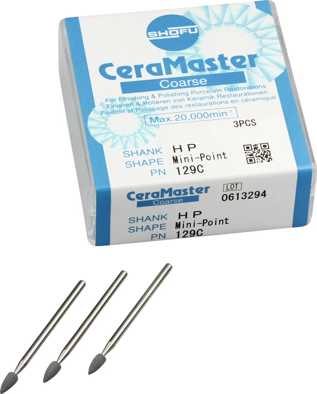 CeraMaster  Packung  3 Stück dunkelgrau grob, HP, Figur Minispitze, ISO 030