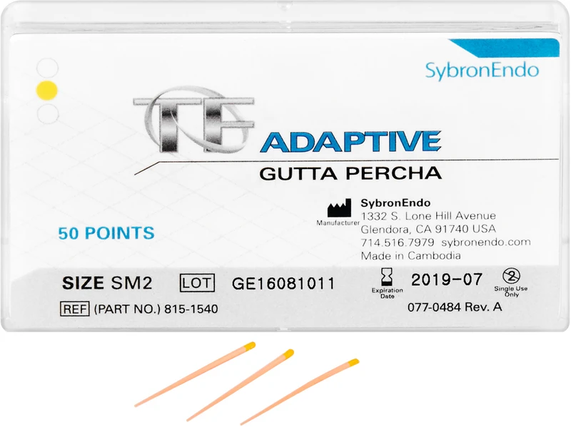 TF ADAPTIVE Guttapercha  Packung  50 Stück gelb, S