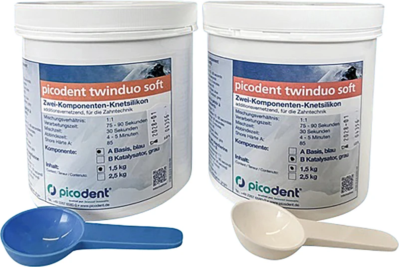 picodent® twinduo soft  Packung  2 x 1,5 kg Eimer