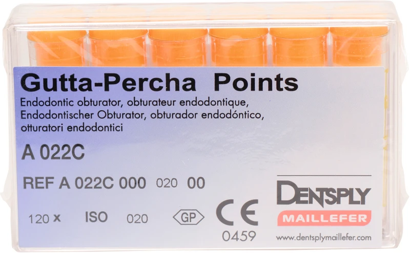 Guttapercha-Spitzen rosa  Packung  120 Stück rosa, Taper.02 ISO 020