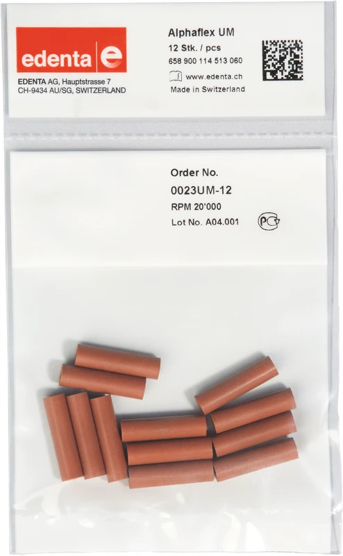 Alphaflex  Packung  12 Stück unmontiert, braun, Figur 114, 22 mm, ISO 060