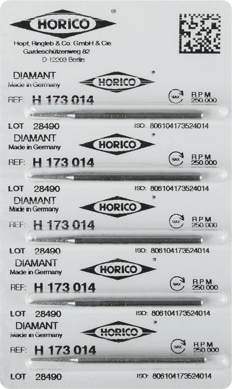 Diamantschleifer H 173      Packung  5 Stück HP, Figur 173, 10 mm, ISO 014