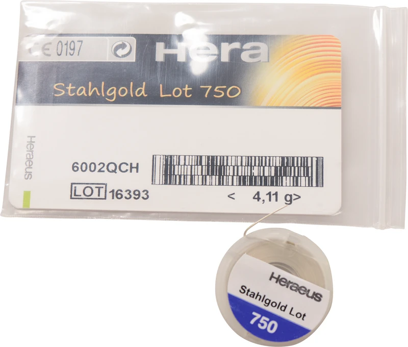 Stahlgold  Packung  4 g LOT 750