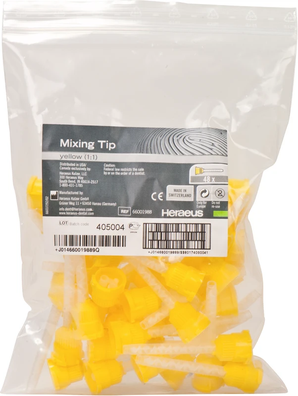 Mixing Tip gelb  Packung  48 Stück gelb