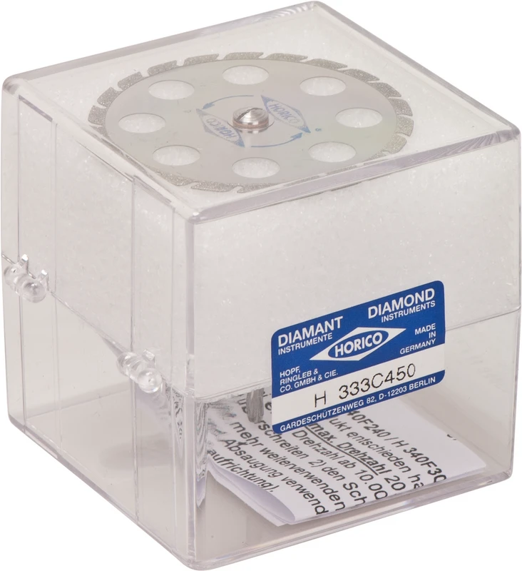 Diamantscheiben 333  Stück  doppelseitig, rot fein, HP, Figur 333 C, 0,35 mm, ISO 450