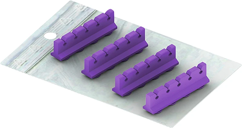 Galaxy Silicone Refill  Set  Silikoneinsätze für Kassette 18 x 7, lila