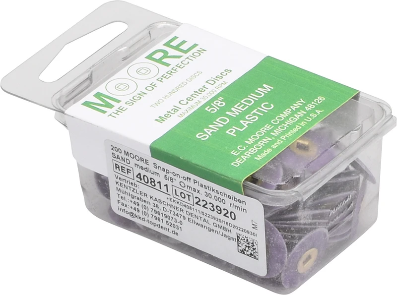 MOORPLASTIC® Snap-on-off Scheiben  Packung  200 Stück Sand, mittel, Ø 16 mm