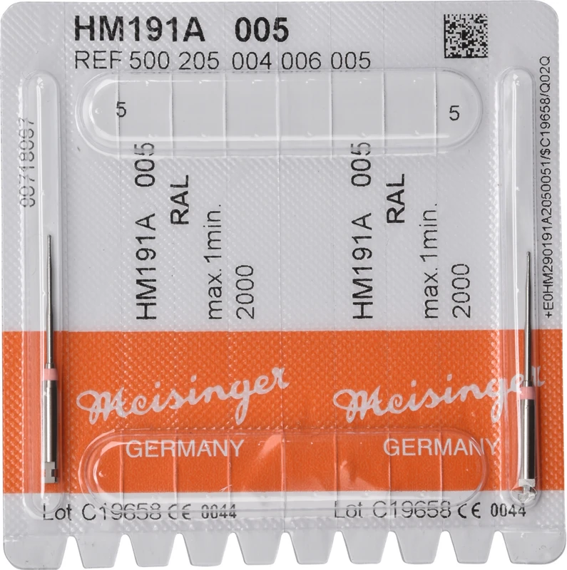 Endo Access Bur 191A  Packung  2 Stück rosa, RAL, Figur 004, Kopf: 16 mm, Total: 31 mm, ISO 005