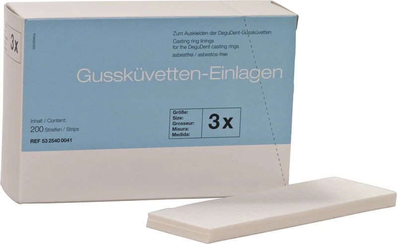 Gussküvetten-Einlagen  Packung  200 Stück 3X
