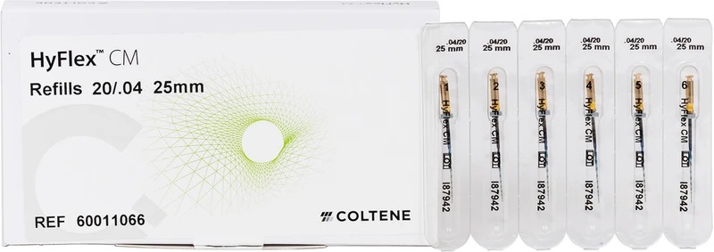 HyFlex® CM  Packung  6 Stück 25 mm, Taper.04 ISO 020