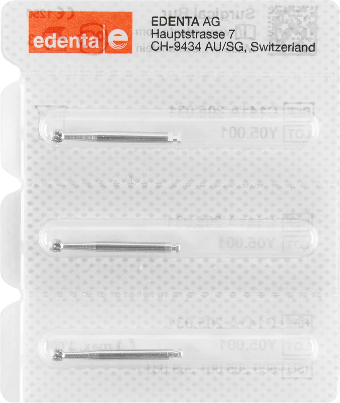 Chirurgie Fräser HM C141A  Packung  3 Stück RAL, Figur 001, ISO 031