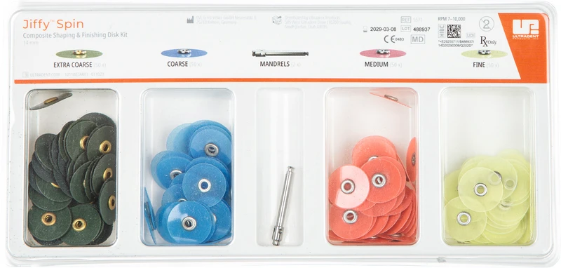 Jiffy Spin Shaping and Finishing Disks  Starter Kit  14 mm