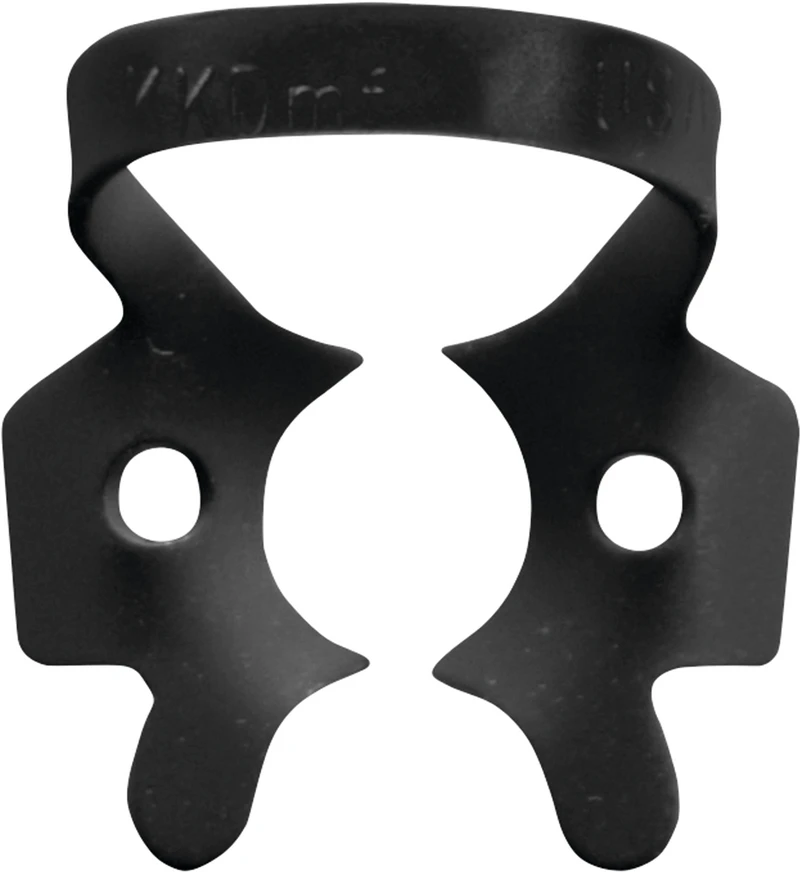 KKD® Kofferdam Klammern triColor Antireflect  Stück  schwarz matt, Nr. 4, für UK Molaren