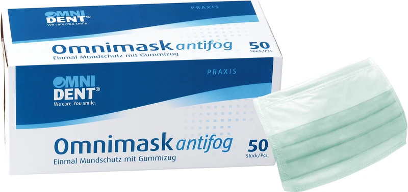 Omnimask antifog  Packung  50 Stück grün mit Gummizug