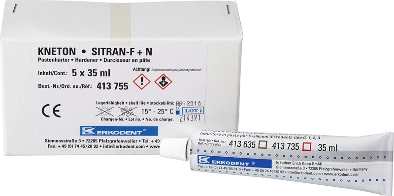 KNETON und SITRAN Härterpaste  Packung  5 x 35 ml, rot