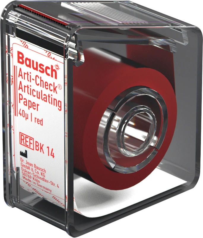 Occlusionspapier Arti-Check® 40 µ  Spenderbox  15 m Rolle rot, 16 mm, BK 14
