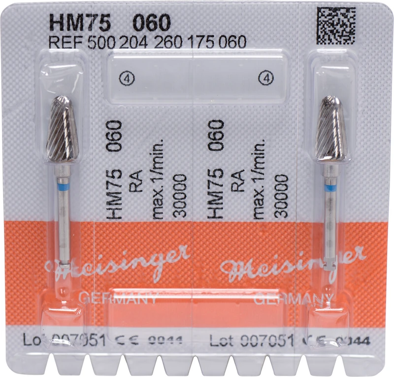 HM-Fräser 75  Packung  2 Stück blau standard, RA, Figur 260, 10 mm, ISO 060