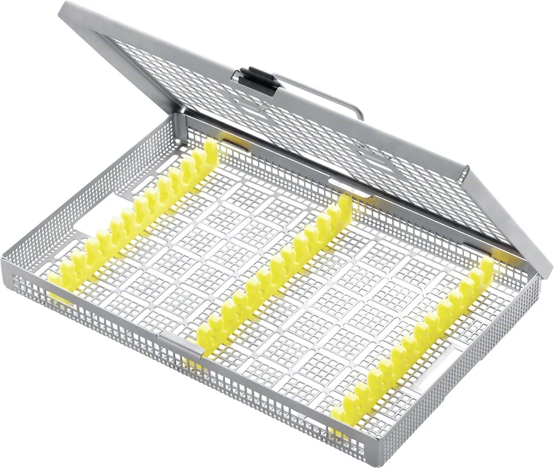 Siebtray  Stück  JG383R mit Instrumentenstege (3 x JG391), 273 x 176 x 30 mm