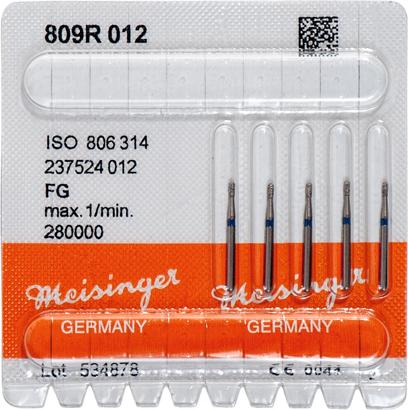 Diamanten 809  Packung  5 Stück blau mittel, FG, Figur 237 Birne rund, 3,7 mm, ISO 012