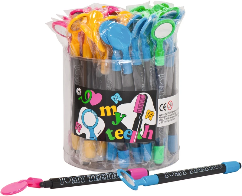 Mundspiegel Radiergummi  Packung  48 Stück plus Radiergummi