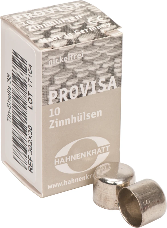PROVISA Schutzhülsen Zinn  Packung  10 Stück 38