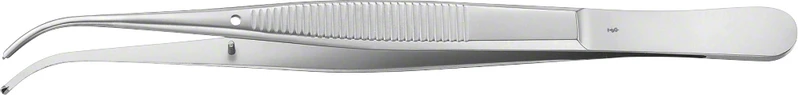 Chirurgische Pinzetten  Stück  gebogen, Maulbreite 1,5 mm, 145 mm
