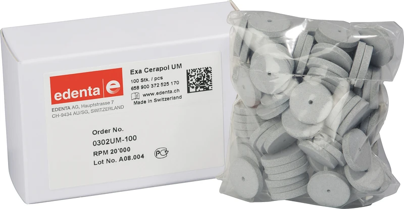 Exa Cerapol  Packung  100 Stück unmontiert, hellgrau, Figur 372, 3 mm, ISO 170