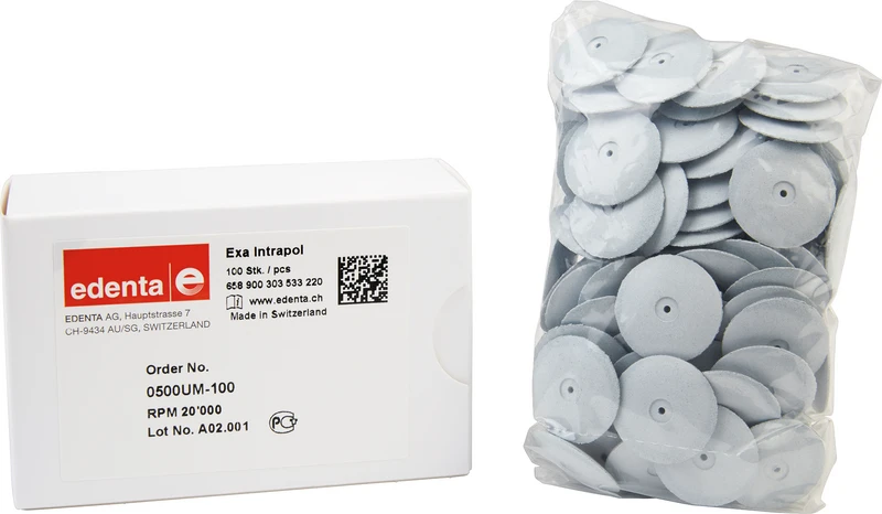 Exa Intrapol  Packung  100 Stück unmontiert, weiß grob, Figur 303, 3 mm, ISO 220