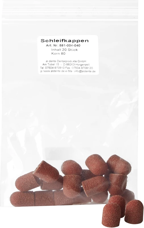 Schleifkappen  Packung  20 Stück, 80 Korn
