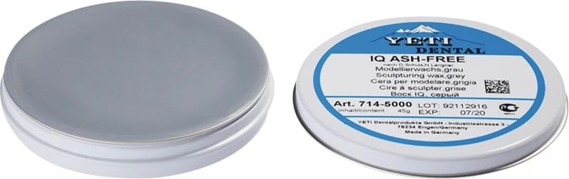 IQ Modellierwachs  Dose  45 g grau, Ash-Free