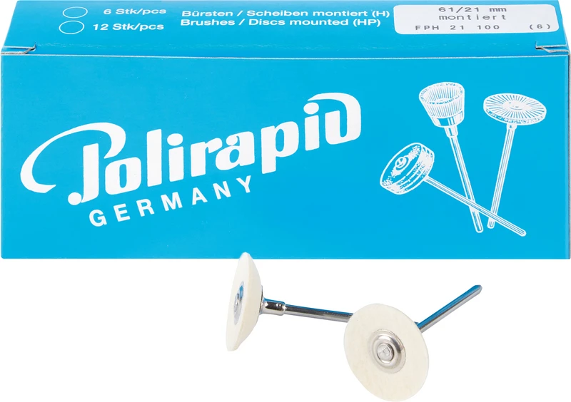 Filzkörper  Packung  6 Stück Nr. 61, HP, Filz, Figur Rad, Ø 21 mm, S: 6 mm