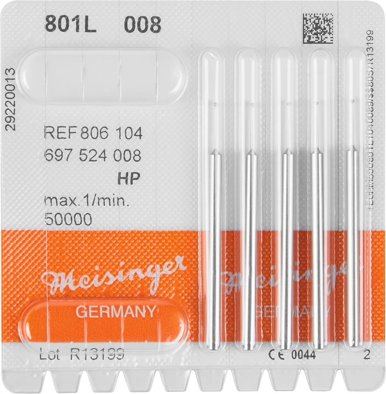 Diamanten 801  Packung  5 Stück blau mittel, HP, Figur 697 lang, Rund, ISO 008