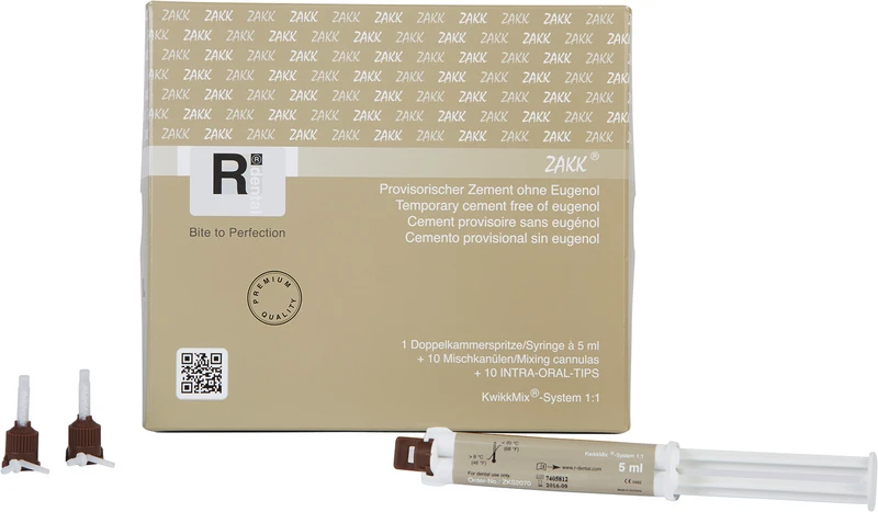 ZAKK®  Packung  5 ml inklusive 10 Mischkanülen MCN 2, 10 Intra-Oral Tips MCN 2