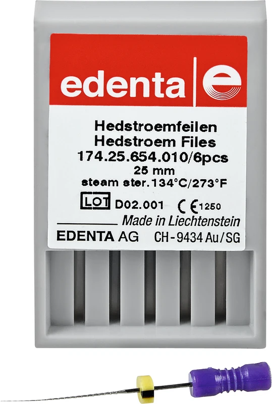 Hedströmfeilen 174  Packung  6 Stück lila, 25 mm ISO 010