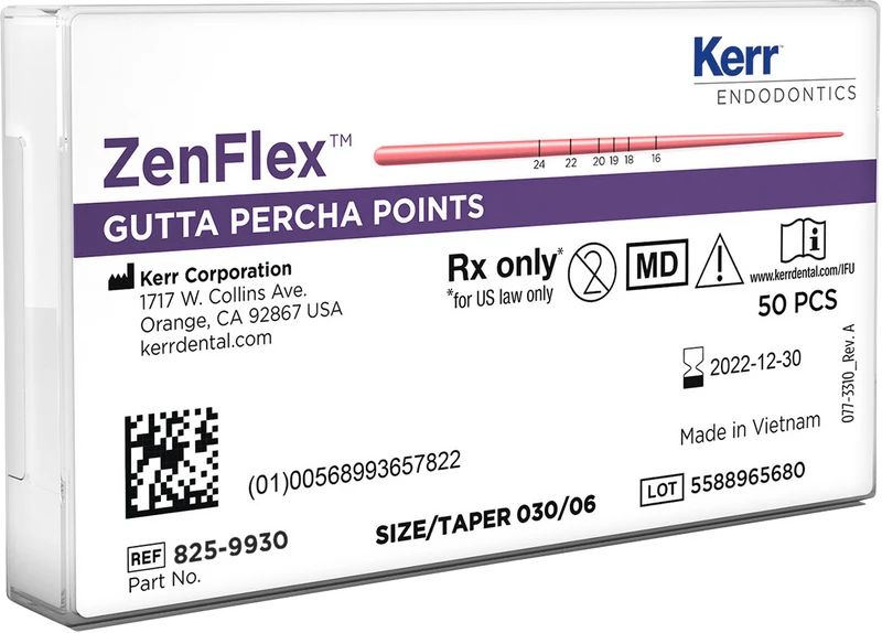 ZenFlex Gutta Percha Spitzen   Packung  50 Stück Taper.06, ISO 030