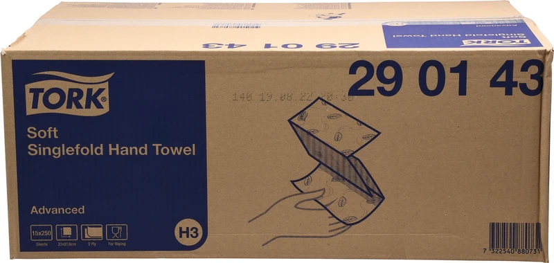 TORK® Zickzack Handtücher Advanced  Karton  15 x 250 Stück 2-lagig, weiß