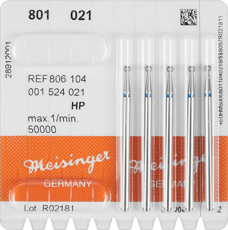 Diamanten 801  Packung  5 Stück blau mittel, HP, Figur 001 Rund, ISO 021