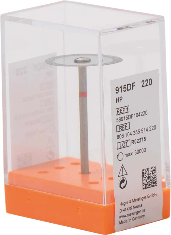 Diamantscheiben 915D  Stück  rot fein, HP, Figur 355, 0,25 mm, ISO 220