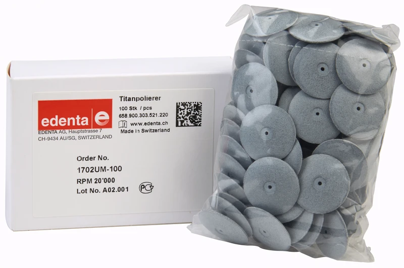 Titan Polierer  Packung  100 Stück unmontiert, grau, Figur 303, 3 mm, ISO 220