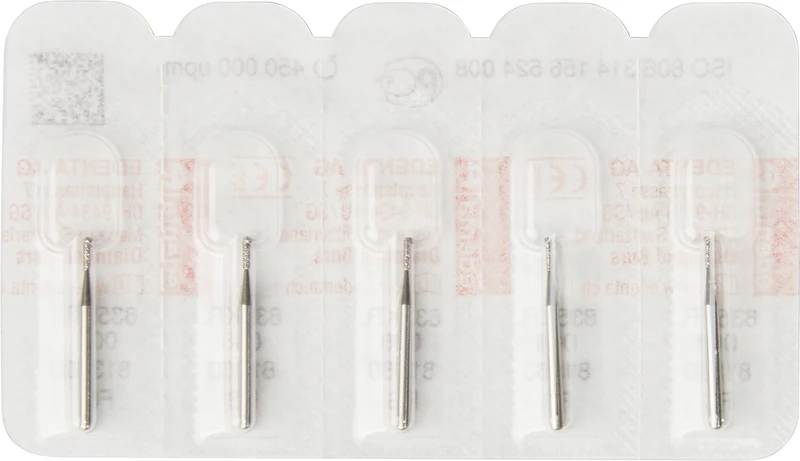 Diamanten 835KR  Packung  5 Stück Standard, FG, Figur 156 Zylinder Kante rund, 3 mm, ISO 008